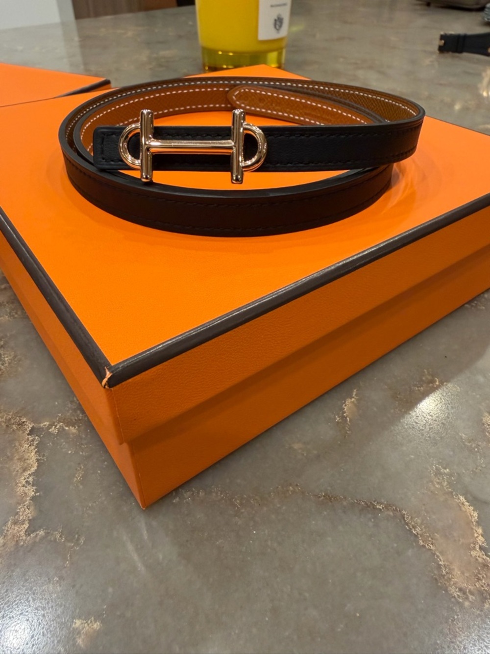 Hermes BNIB Gamma belt buckle & Reversible leather strap 13 mm - Picture 2 of 10
